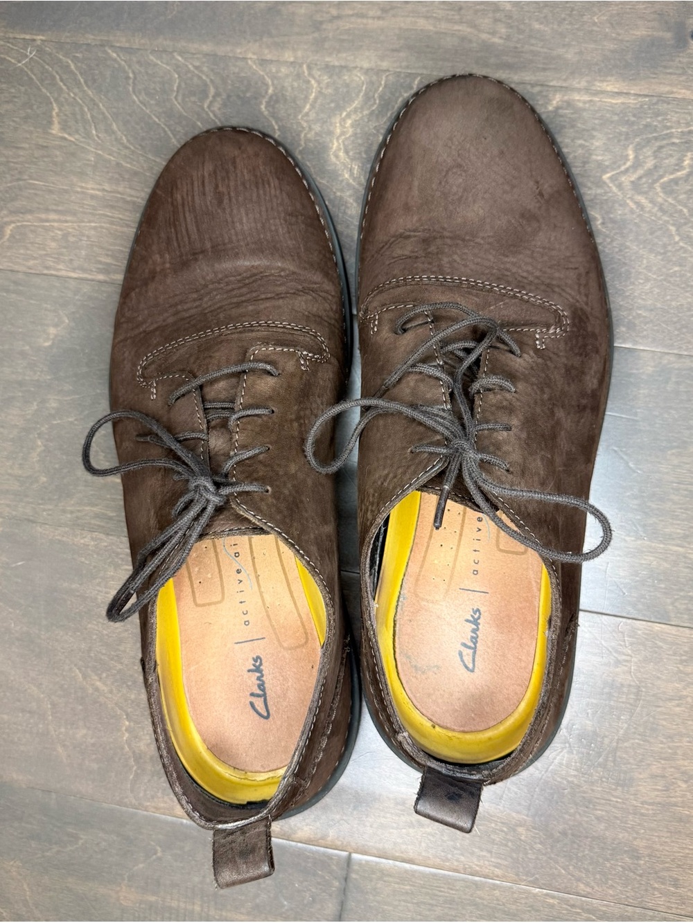 Clarks Brown Suede Lace-Up Derby Shoes
